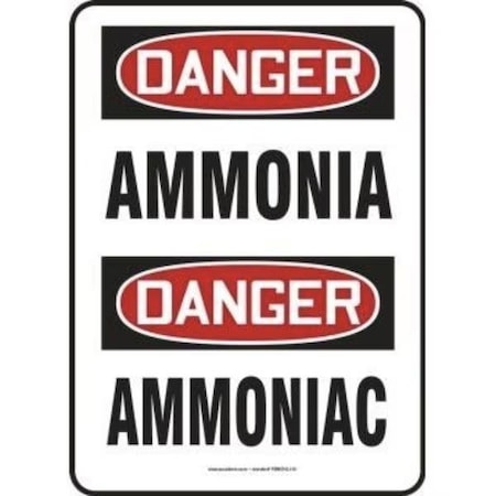 Accuform OSHA DANGER SAFETY SIGN AMMONIA 14 in FBMCHG019XP
